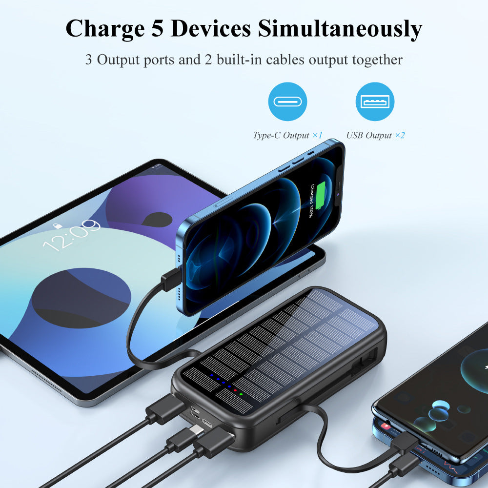 Solar-powered power bank with integrated fast charging function Bowlift