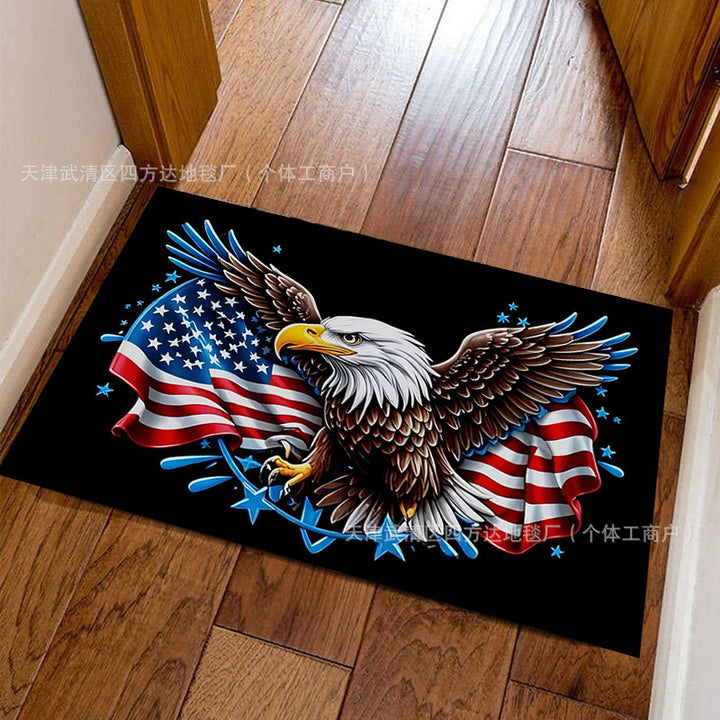 Patriotic Eagle-Themed Welcome Mat