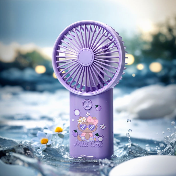 Ladies portable handheld fan with cute animal design Bowlift