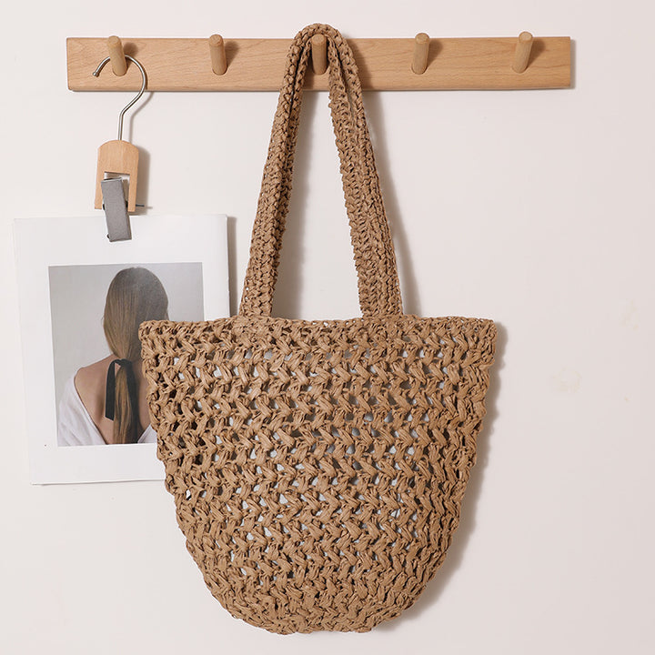 Braided Bast Crossbody Bag with Generous Interior Capacity Bowlift