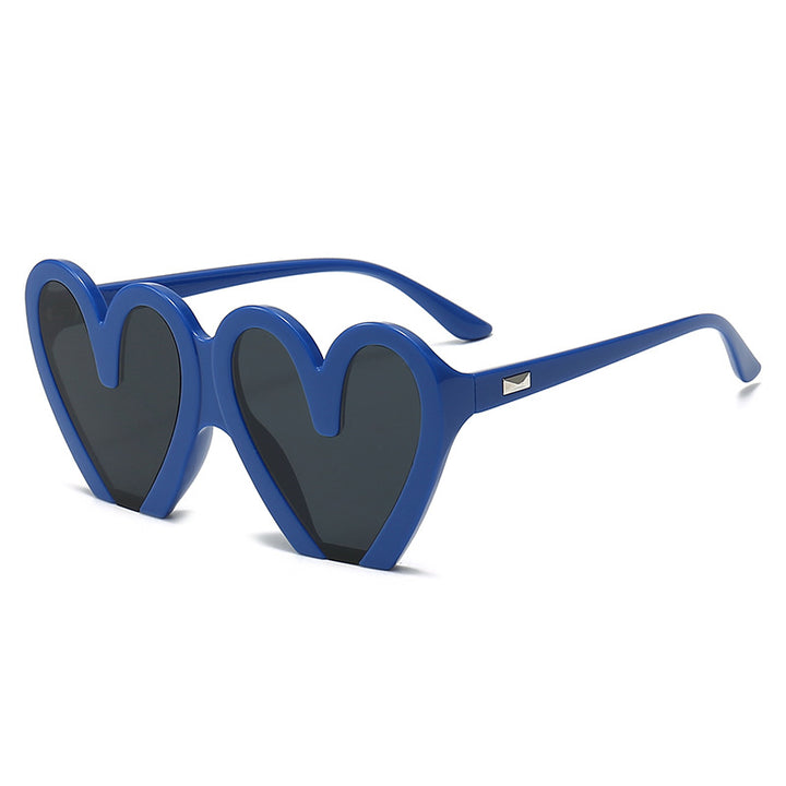 Oversized Heart Frame Sunglasses