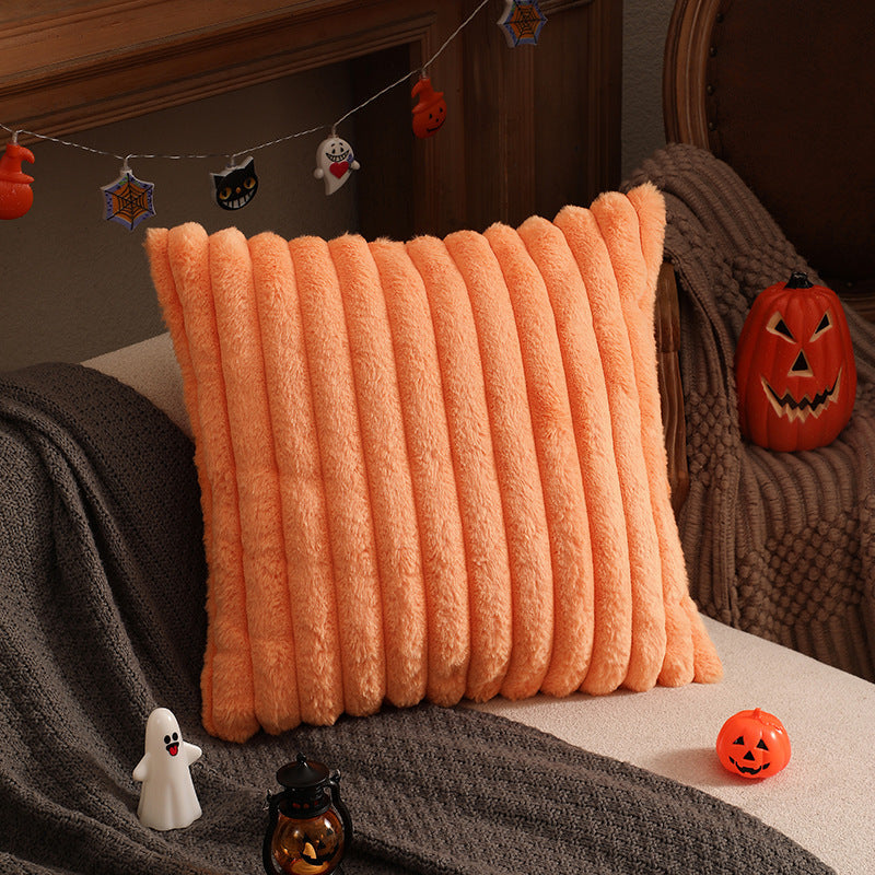 Textured Faux Fur Decorative Pillow