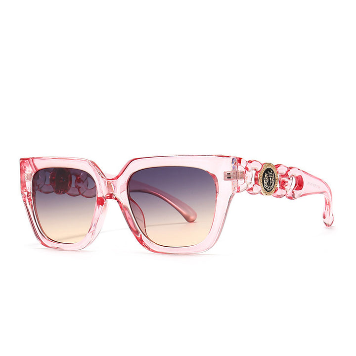 Women's oversized sunglasses with luxurious chain accents Bowlift
