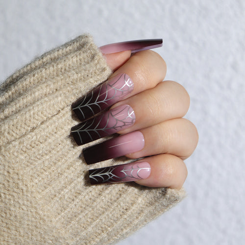 Artistic Spider Web Nail Art Extensions Bowlift