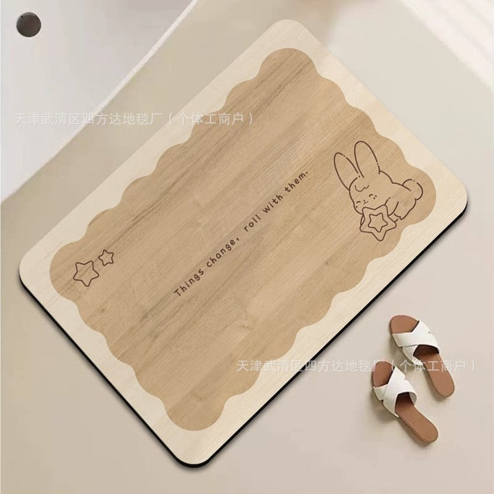 Cute Bunny-Themed Bath Mat