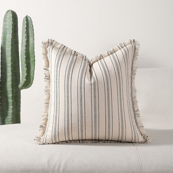 Rustic Striped Decorative Cushion