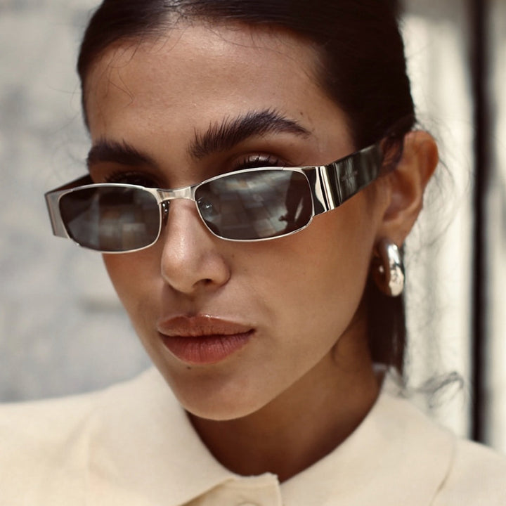 Women's fashionable rectangular sunglasses with elegant lenses Bowlift