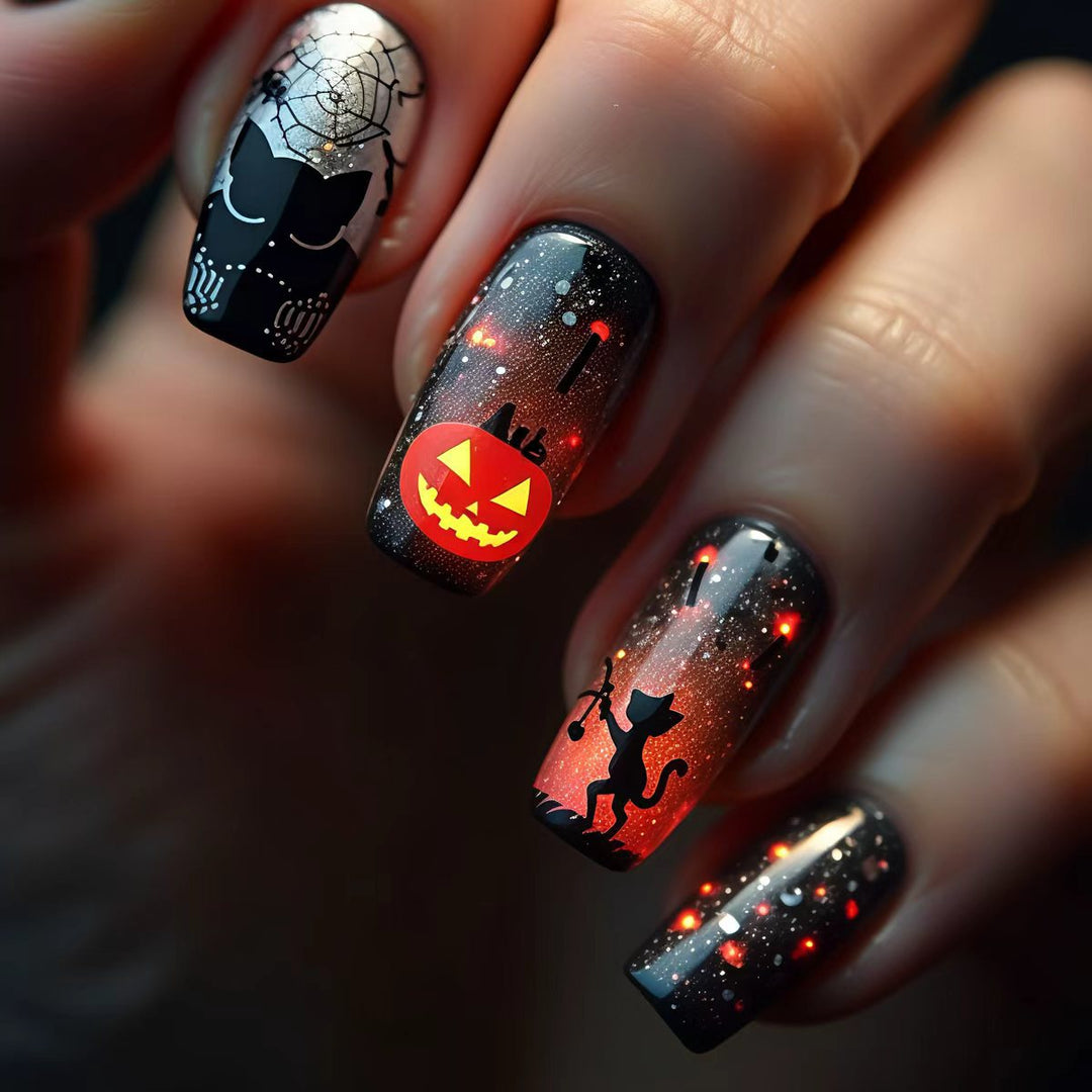 Halloween-Inspired Decorative Nail Art Bowlift