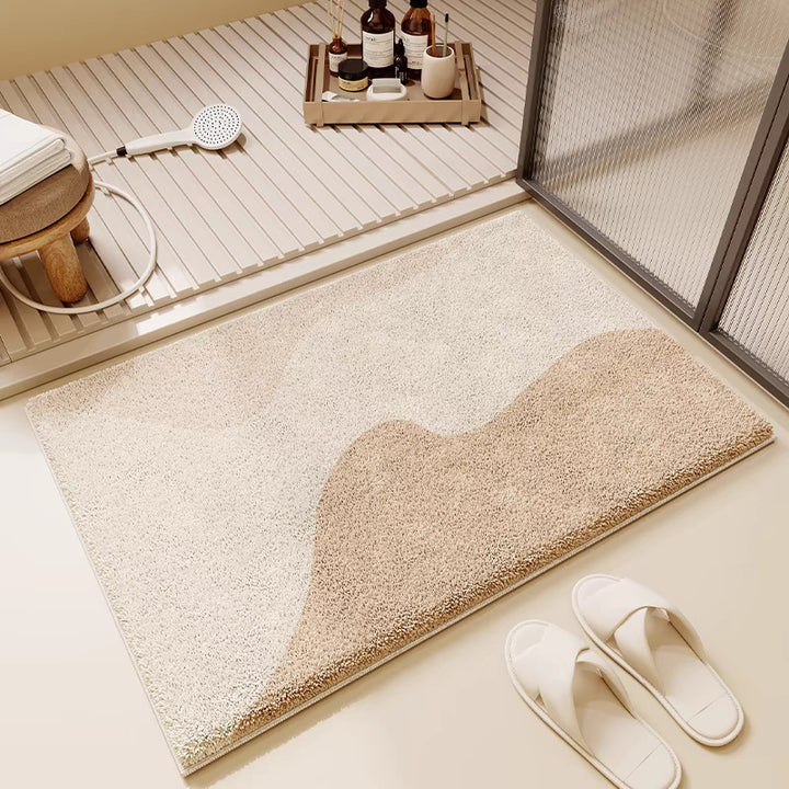 Contemporary Abstract Bath Rug Bowlift