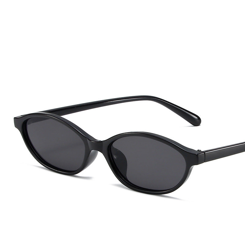 Slim Oval Tinted Lens Retro Sunglasses with UV Protection Bowlift