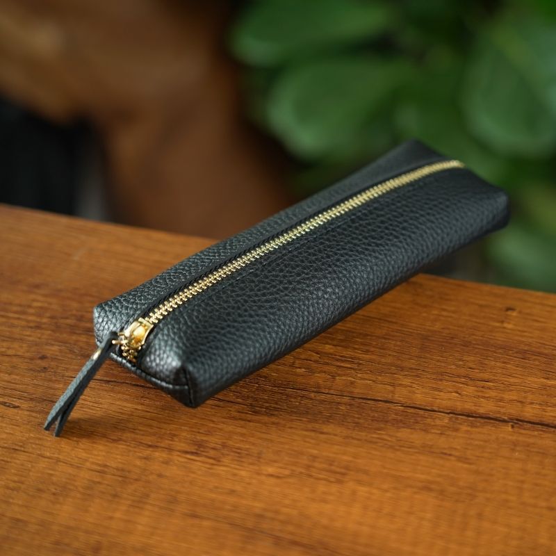 Elegant Leather Pencil Case Bowlift