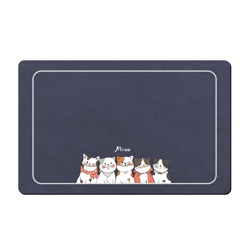 Cat-Themed Decorative Entry Mat Bowlift