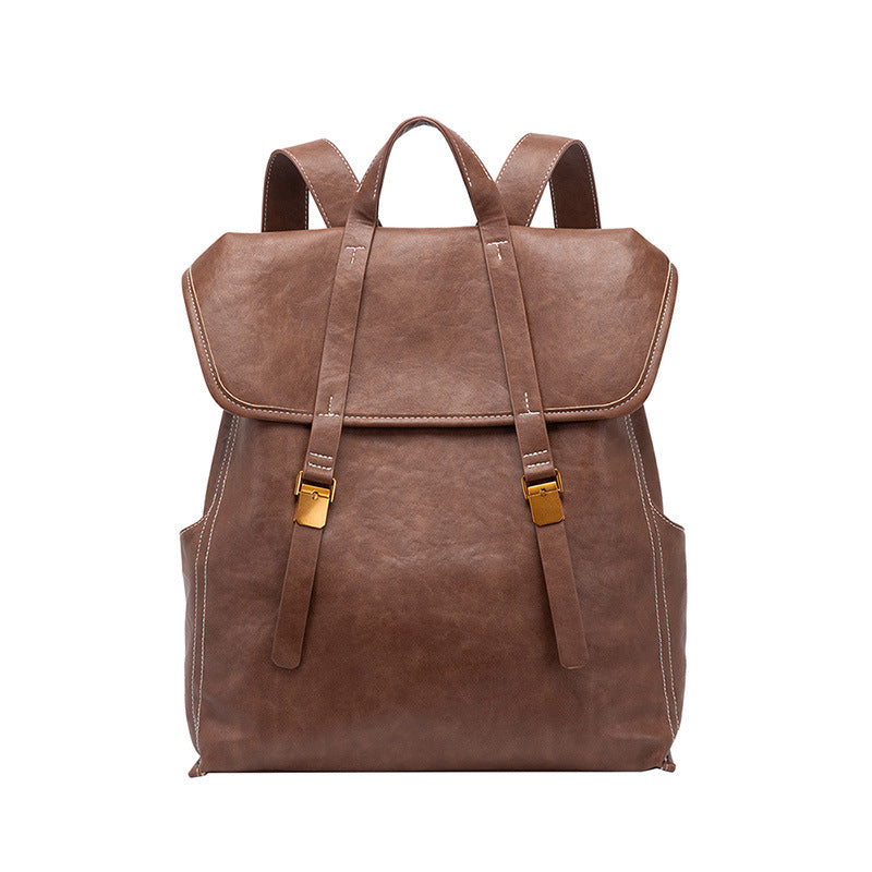 Vintage-Inspired Leather Backpack