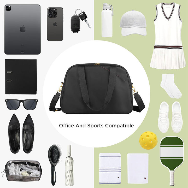 Sporty tote bag with multiple compartments and detachable shoulder strap Bowlift