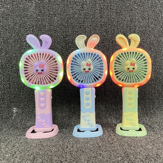 Unisex Portable Hand Fan with Cute Bunny Design Bowlift