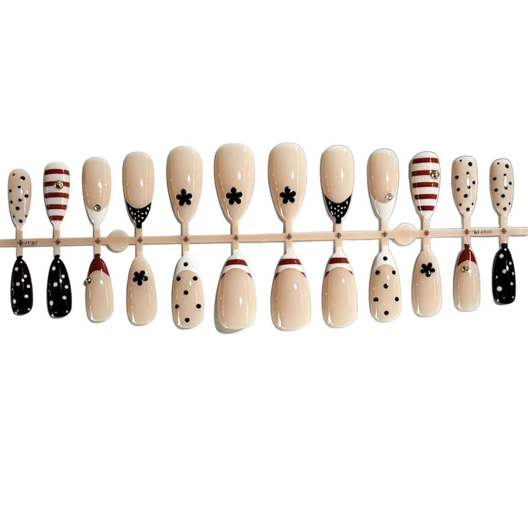 Artistic Stiletto Press-On Nail Set with Unique Patterns Bowlift