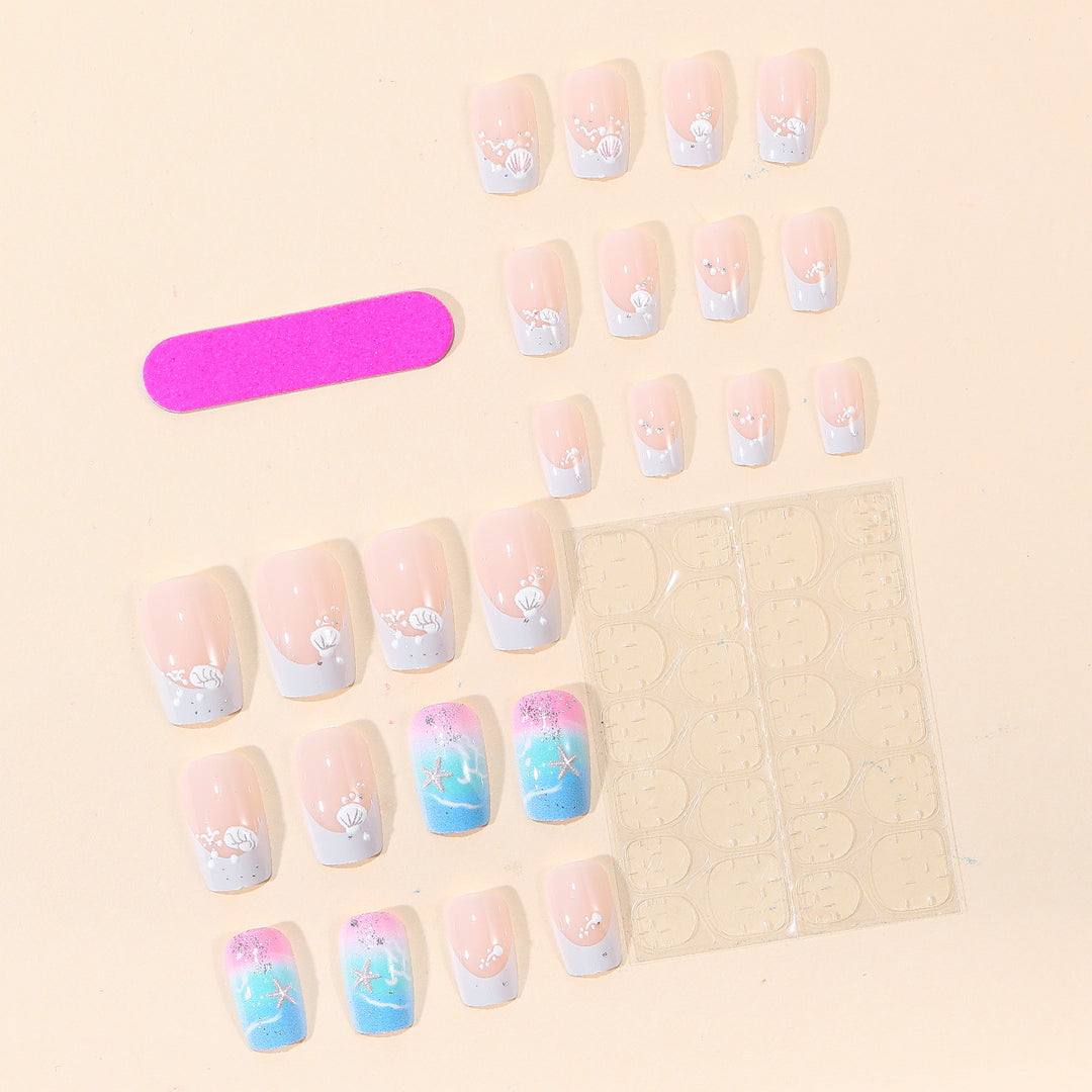 Ocean-Inspired Gel Nail Art Extensions Bowlift