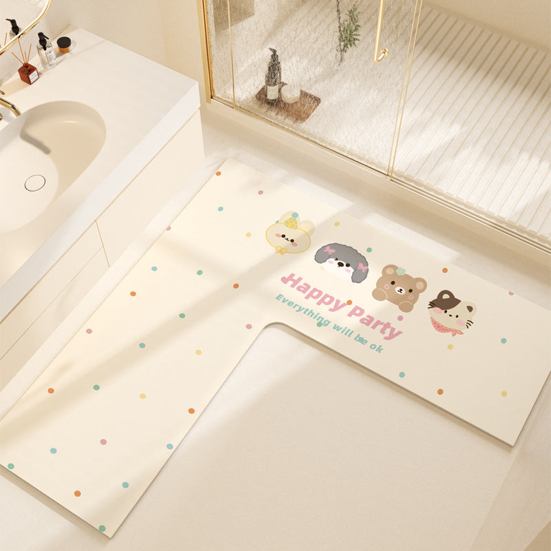 Non-Slip Colorful Bathroom Mat Bowlift
