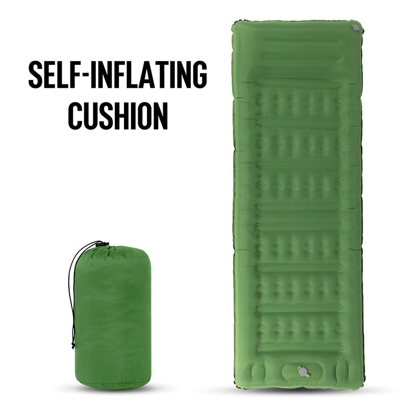 Inflatable sleeping mat with comfort and insulation mechanism Bowlift