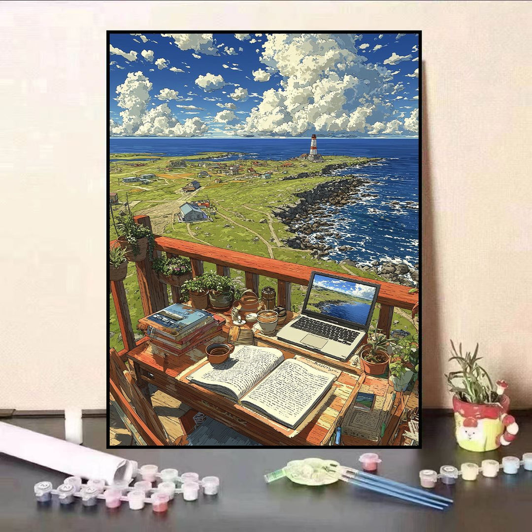 Scenic Balcony Canvas Art Print Bowlift