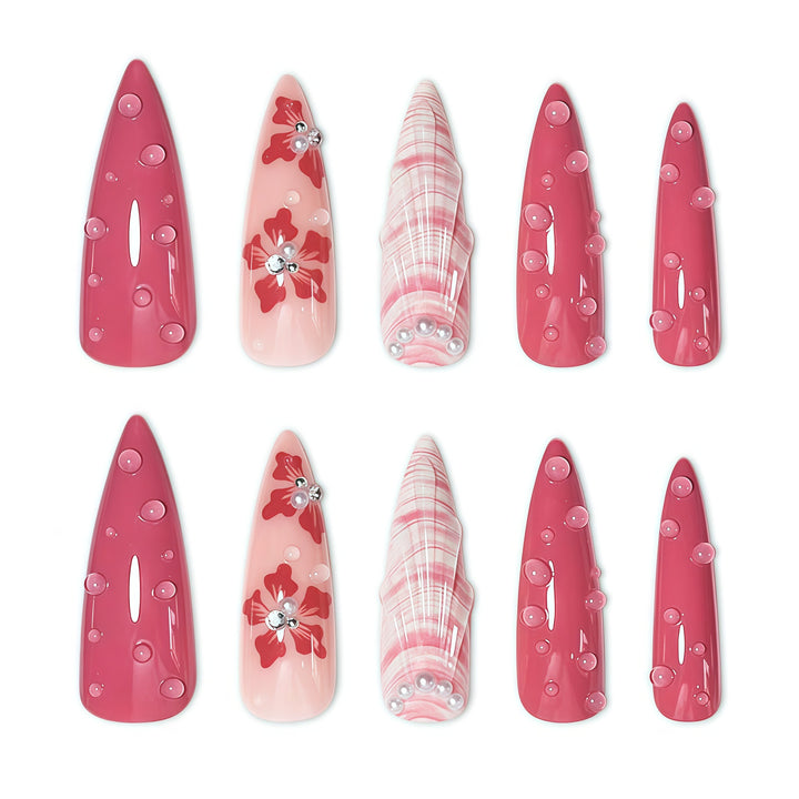 Floral Art Nail Extensions Bowlift