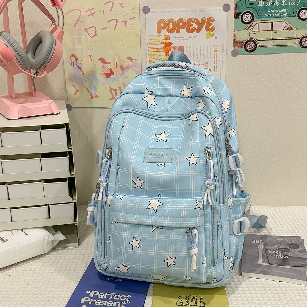 Versatile Star-Patterned Backpack Bowlift