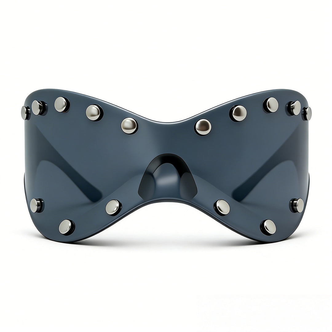 Women's futuristic designer sunglasses with decorative metal elements Bowlift