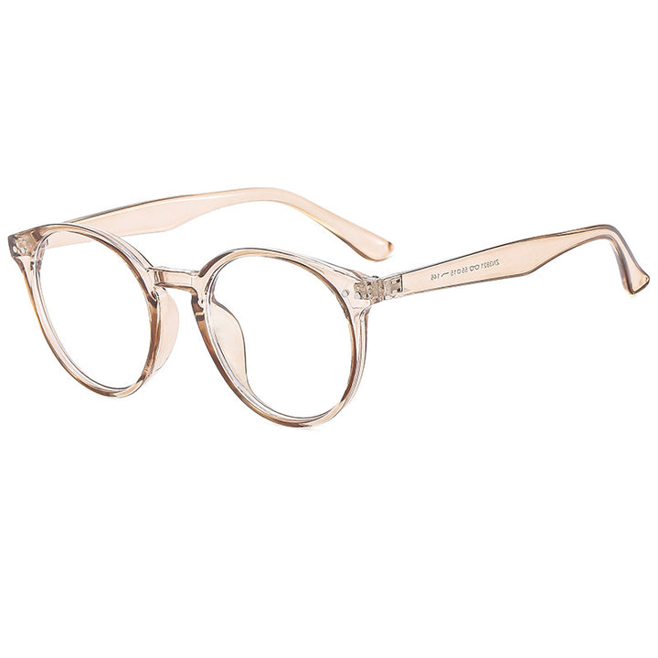 Women's fashionable round sunglasses with transparent frame and UV protection Bowlift