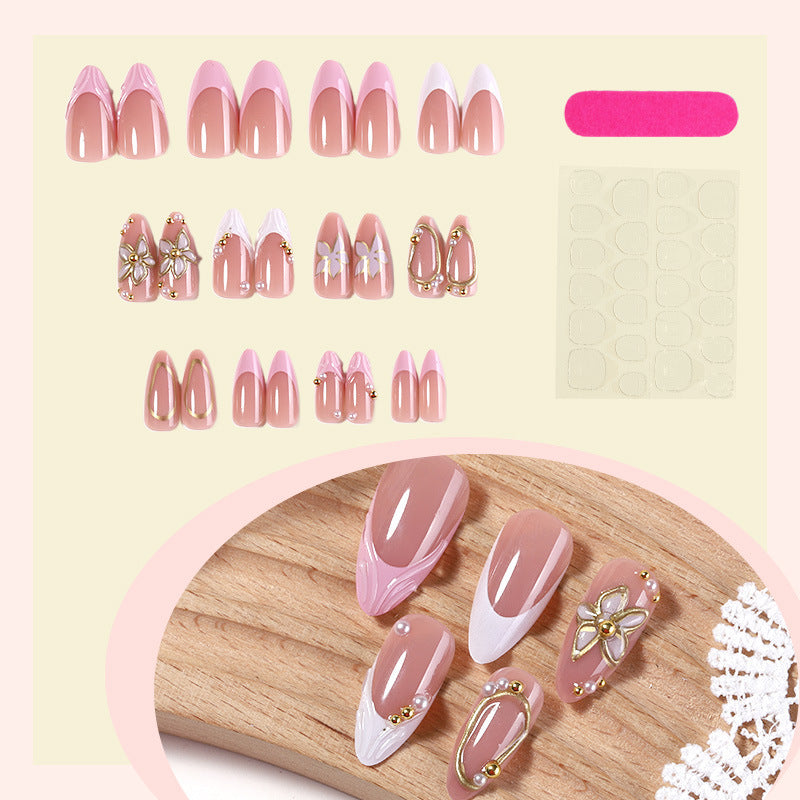 Artificial nail set with exquisite 3D embellishments Bowlift