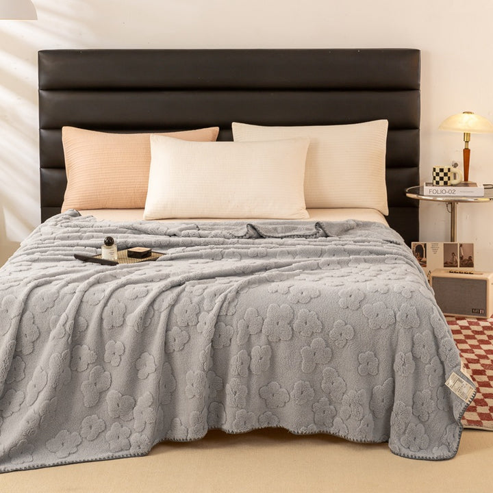 Ladies Cozy and Soft Blanket with Floral Pattern Bowlift