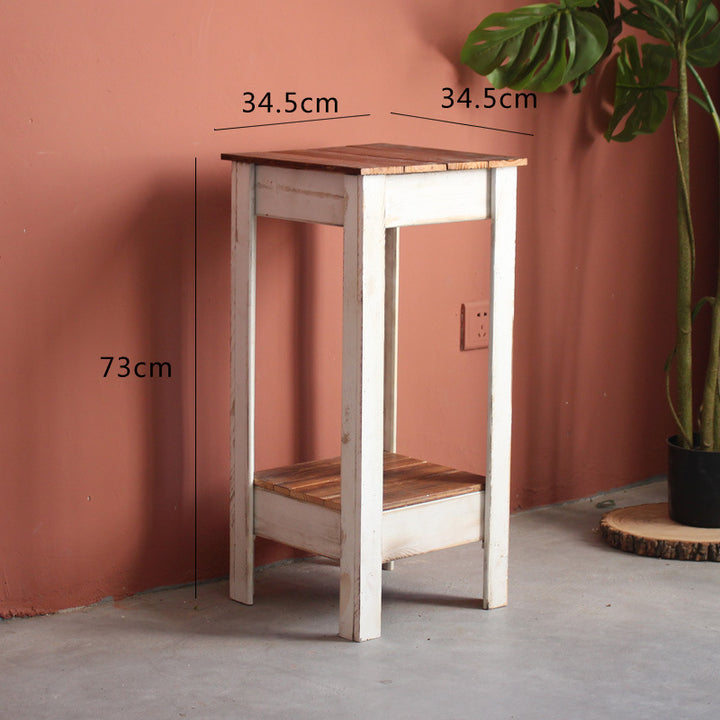 Handmade side table made of solid wood Bowlift