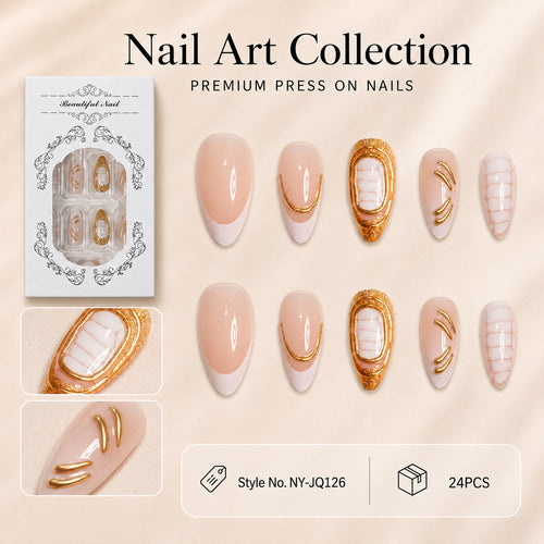 Premium Nails with Art Design Bowlift