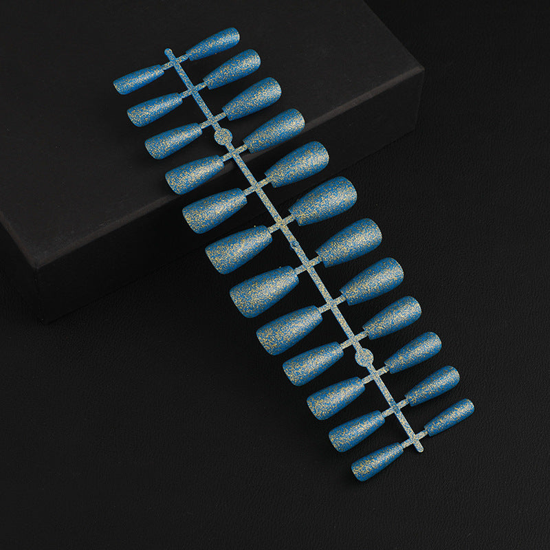 Artificial Nail Set with Elegant Glitter Effect Bowlift