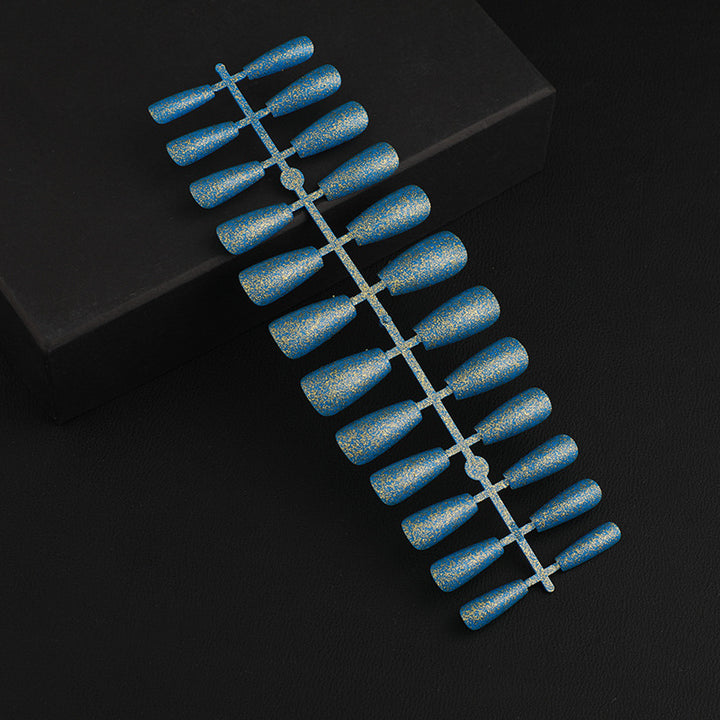Artificial Nail Set with Elegant Glitter Effect Bowlift