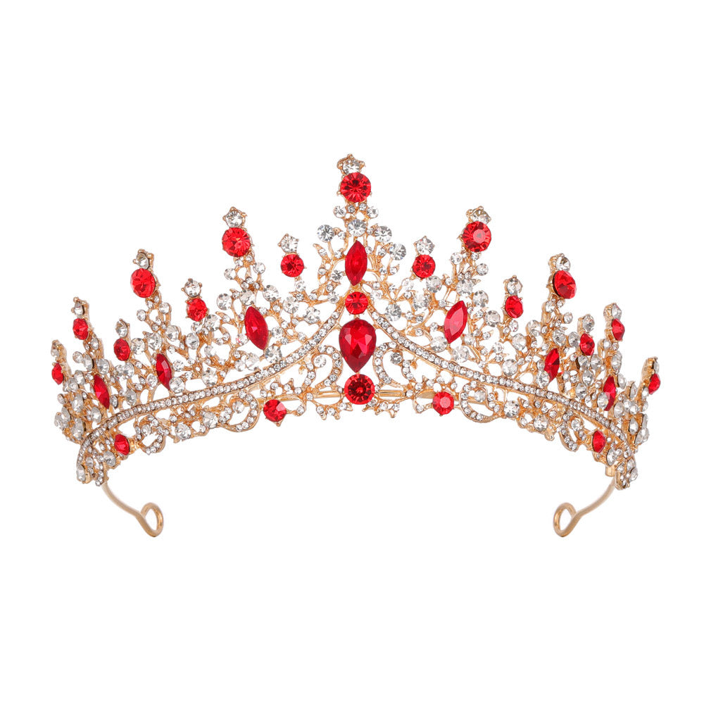 Ladies Rhinestone Tiara with Sparkling Gemstones Bowlift
