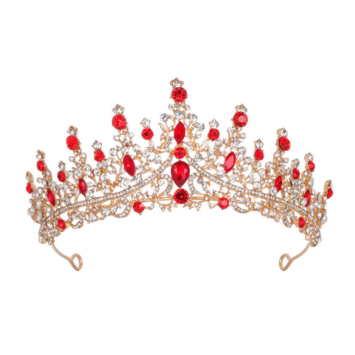 Ladies Rhinestone Tiara with Sparkling Gemstones Bowlift