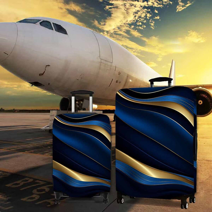 Hard Shell Rolling Luggage with Elegant Wave Design Bowlift