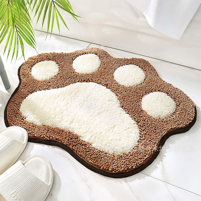 Cute Animal Paw Shaped Bath Mat