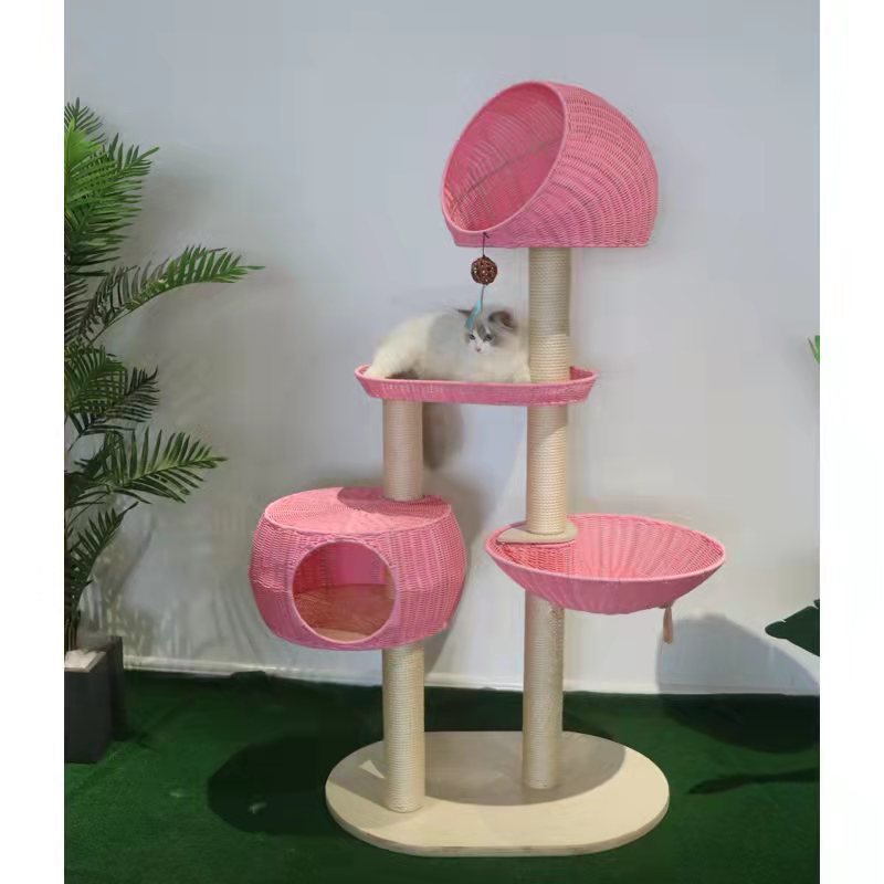 Cat tree made of natural material Bowlift