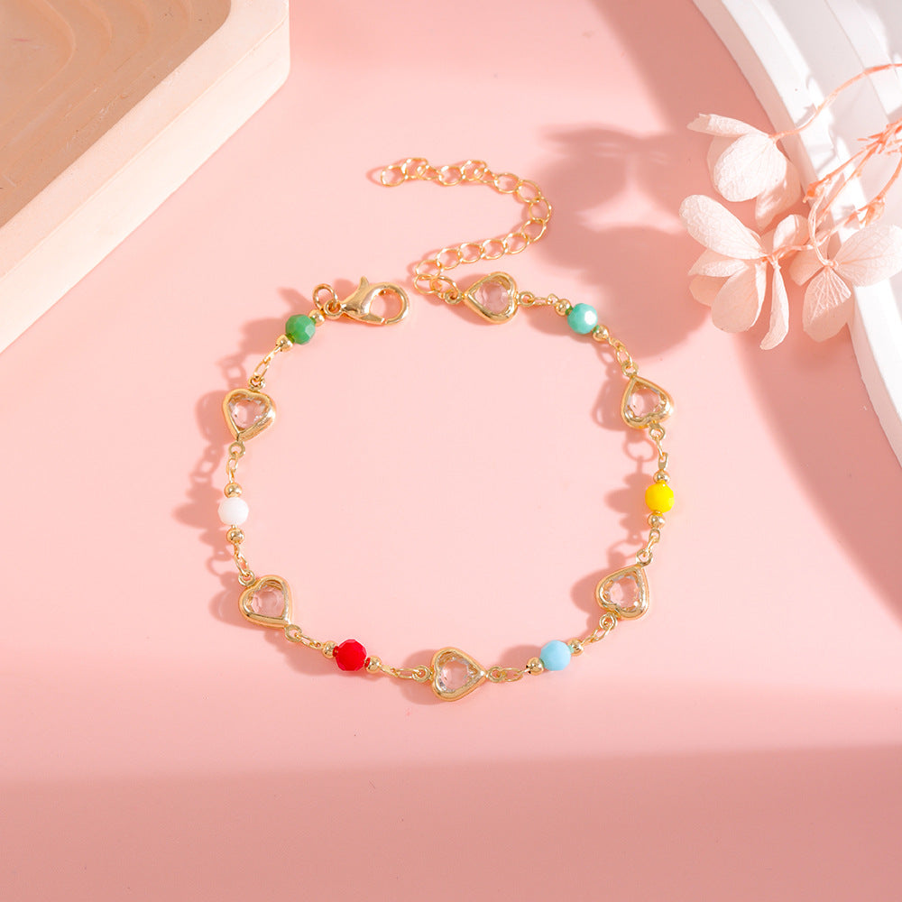 Colorful Heart Charm Bracelet Bowlift