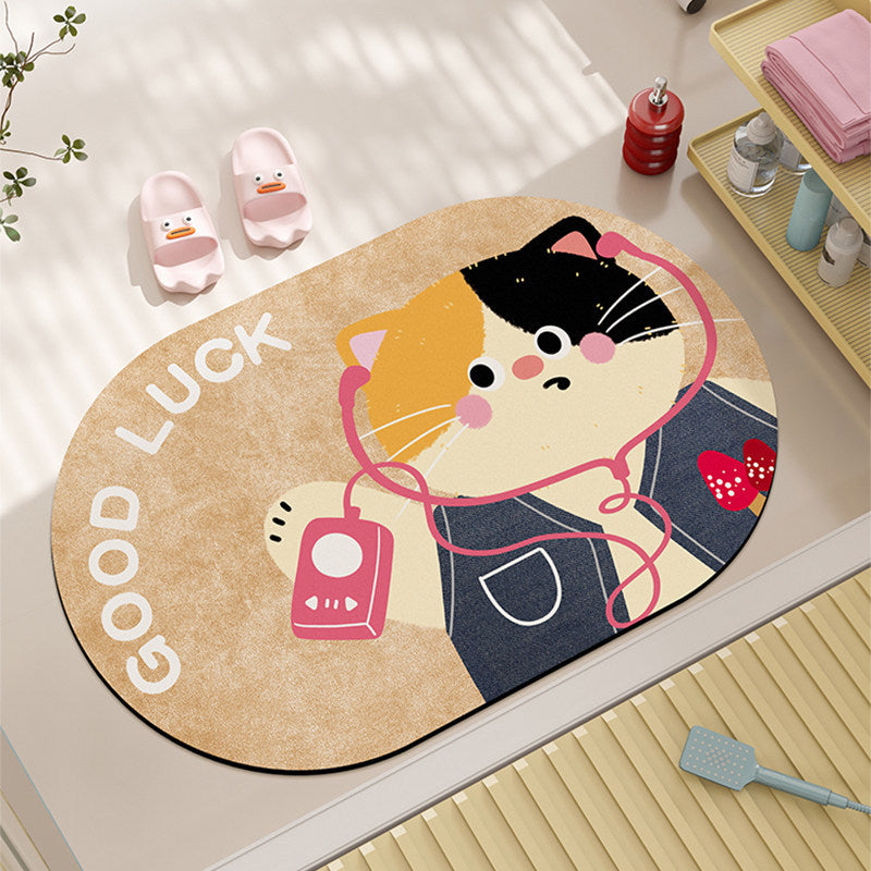 Fun Cat-Shaped Bath Mat