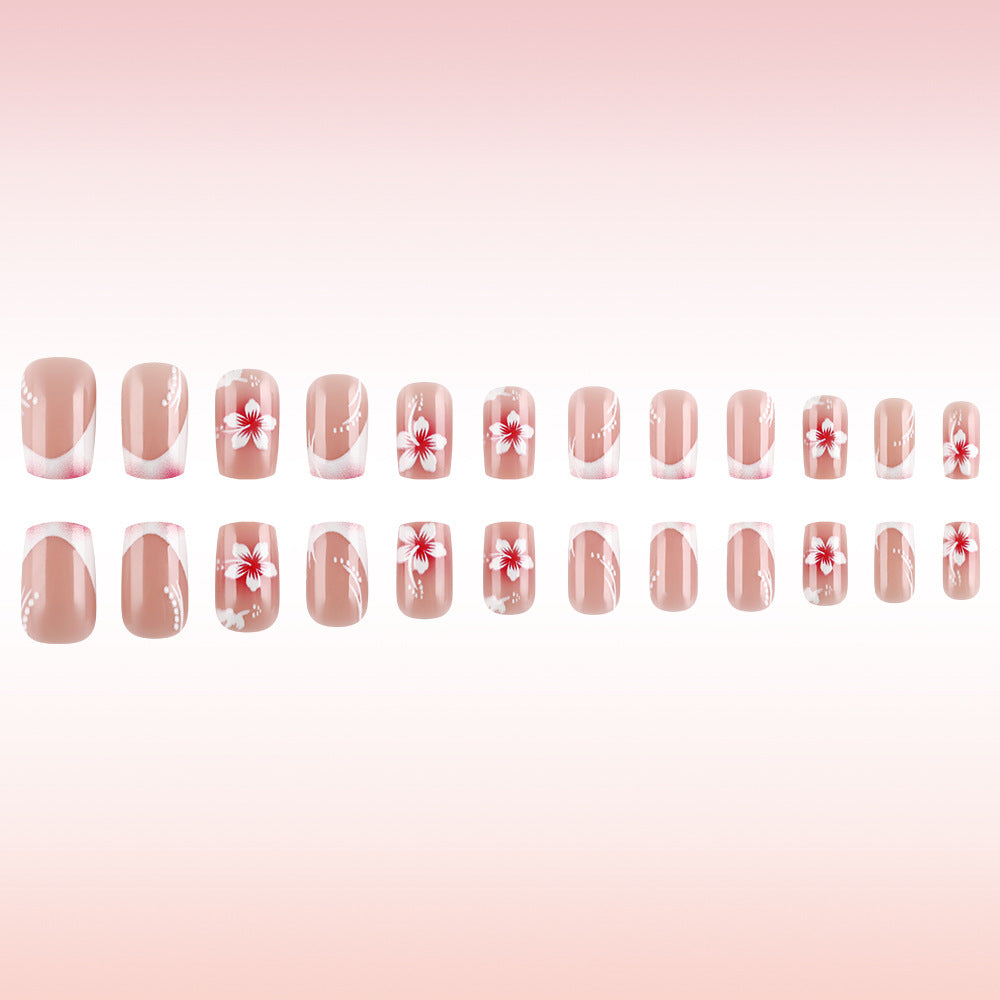 Floral Art Press-On Nails Bowlift