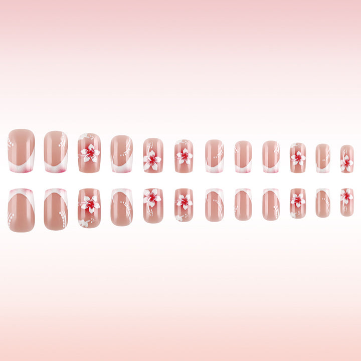 Floral Art Press-On Nails Bowlift
