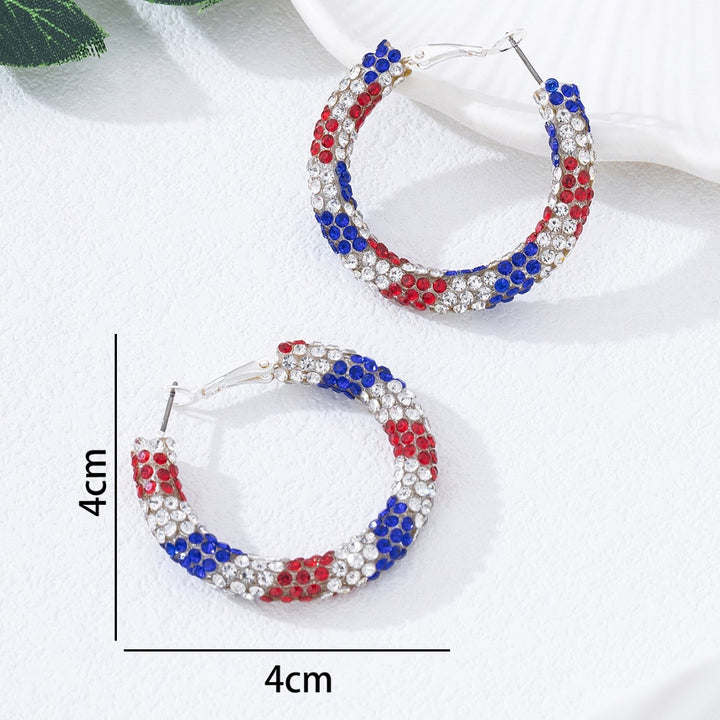 Women's sparkling hoops with rhinestone decoration and secure lever closure Bowlift