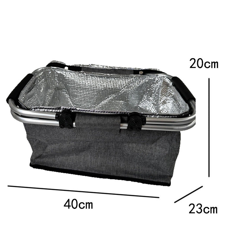 Cooler bag with sturdy aluminum frame and insulating inner lining Bowlift