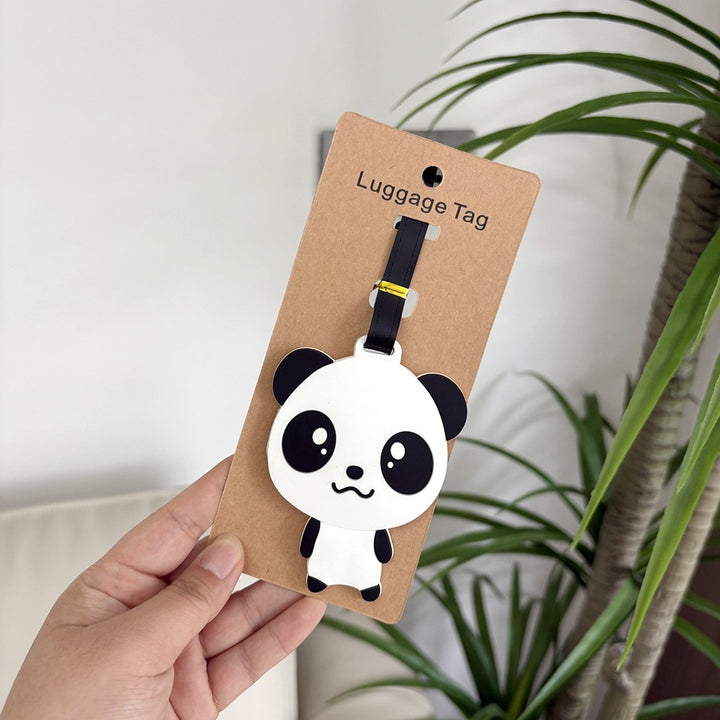 Cute Panda-Themed Luggage Tag Bowlift