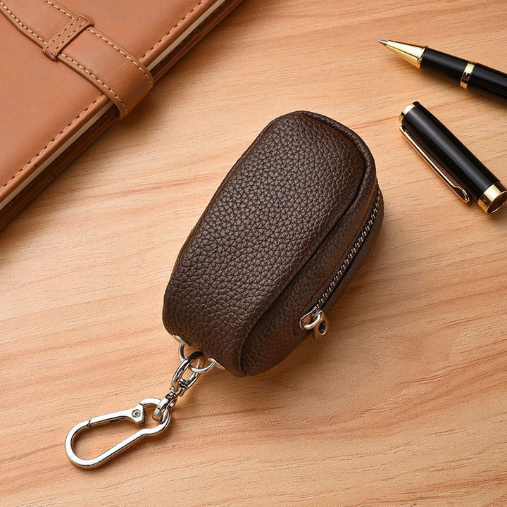 Compact Leather Keychain Pouch Bowlift