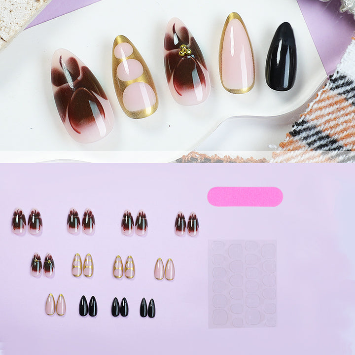 Art nail set with creative geometric accents Bowlift