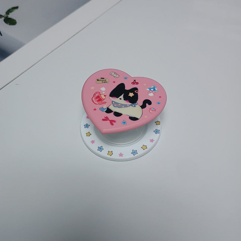 Heart-Shaped Character Phone Grip Bowlift