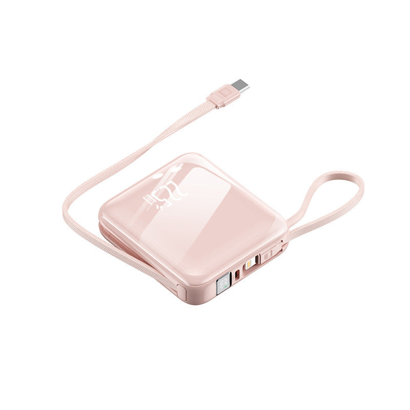 Portable power bank with integrated digital display and multifunctional charging cable Bowlift